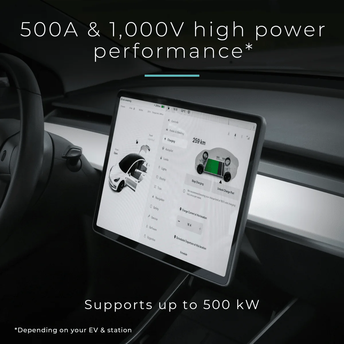 Lectron CCS to Tesla (NACS) EV Adapter | UL 2252 Certified | 1,000V | 500 Amp - Image 3