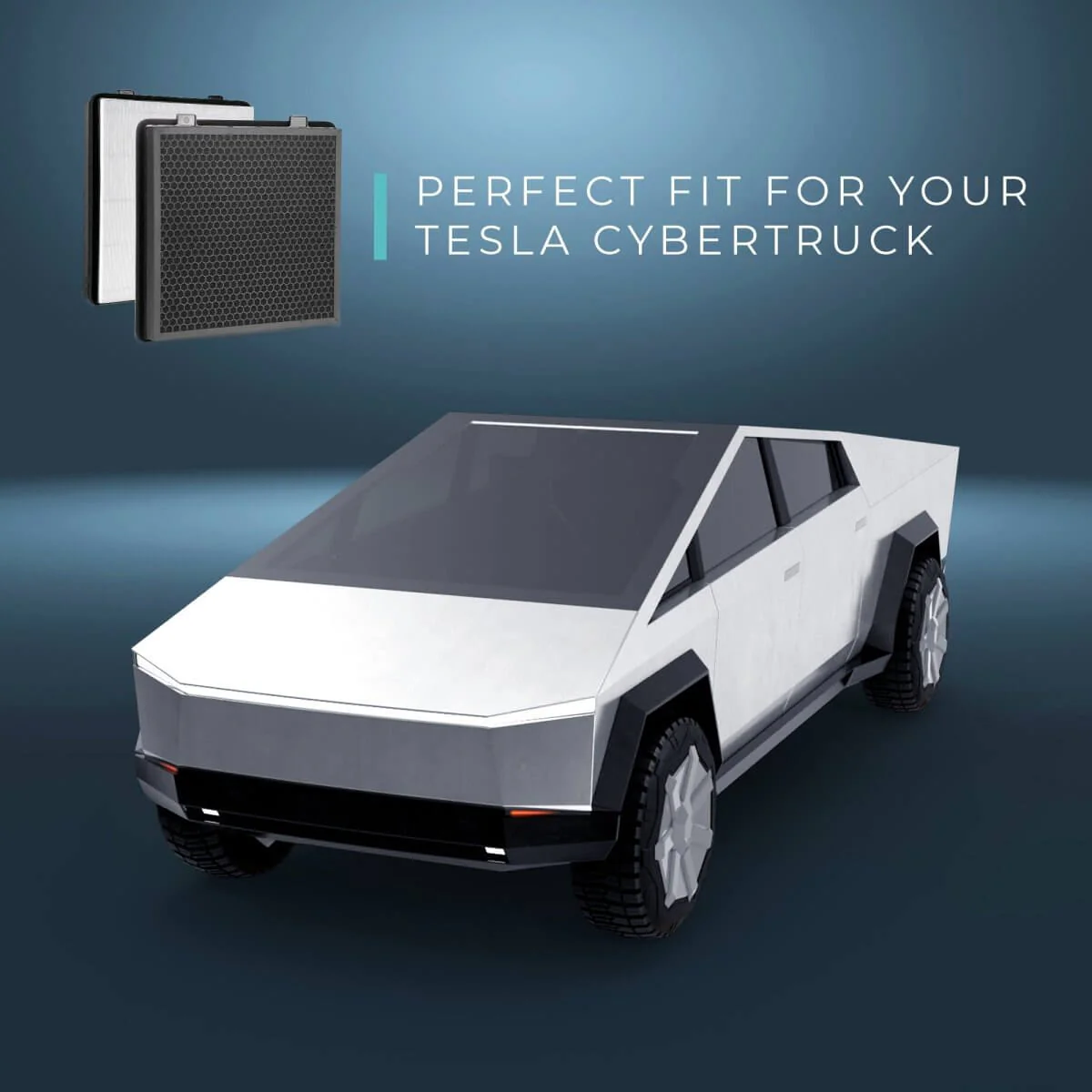 Lectron Tesla Cybertruck Accessories Kit - NACS EV Charger Nozzle Holster Dock & J-Hook + Cabin Air Filter Replacement - Image 5