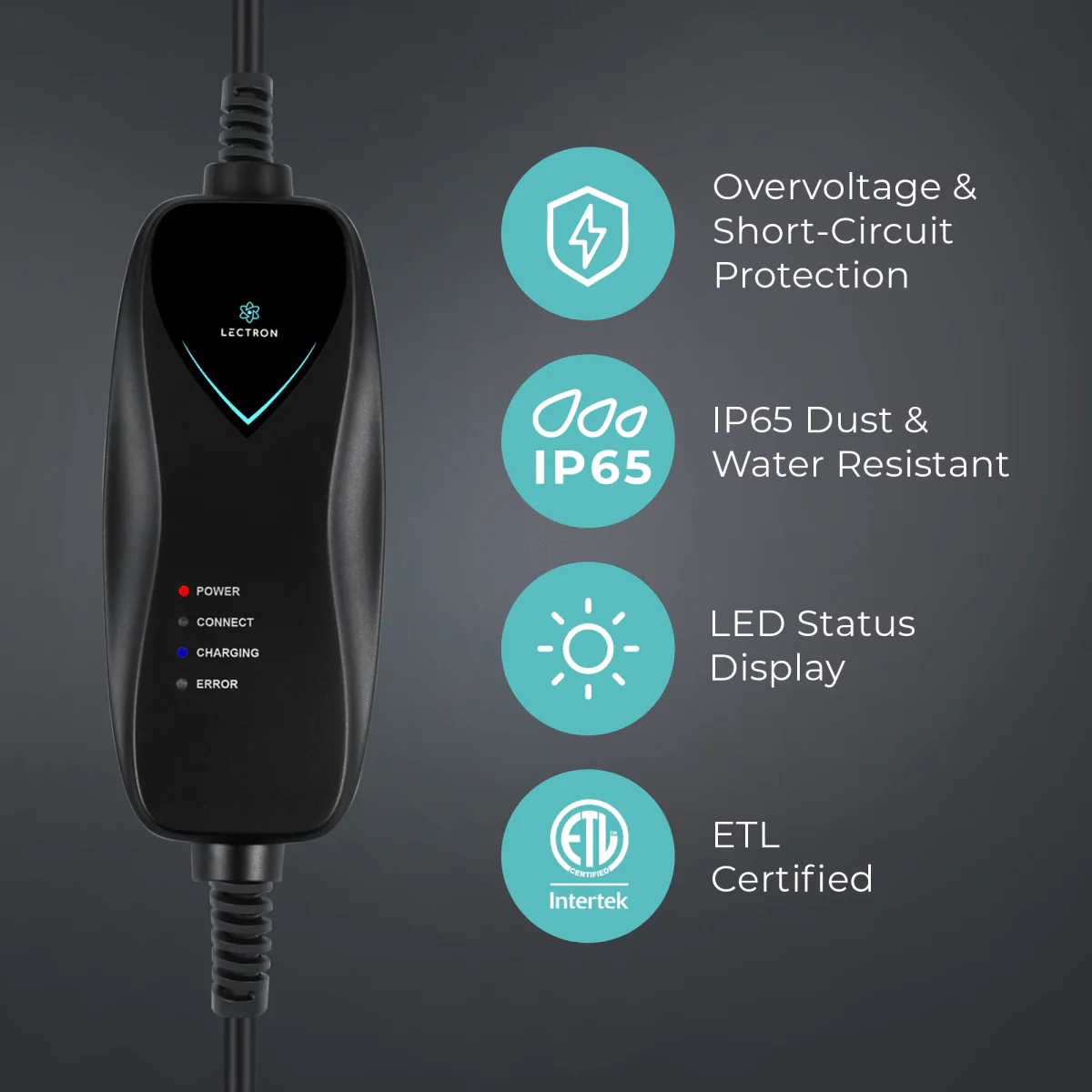 Lectron Portable Level 1 J1772 EV Charger | 120V | 15 Amp | NEMA 5-15 - Image 3
