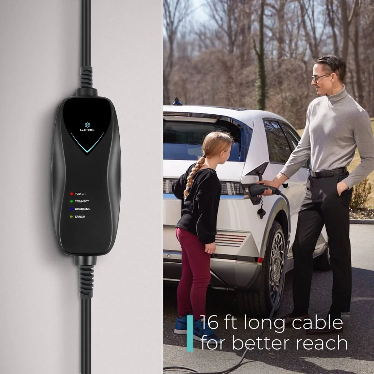 Lectron NACS to CCS Adapter with Interlock | 1000V | 500 Amp + Portable Level 1 J1772 EV Charger (WiFi Version) | 120V | 15 Amp | NEMA 5-15 Bundle - Image 9