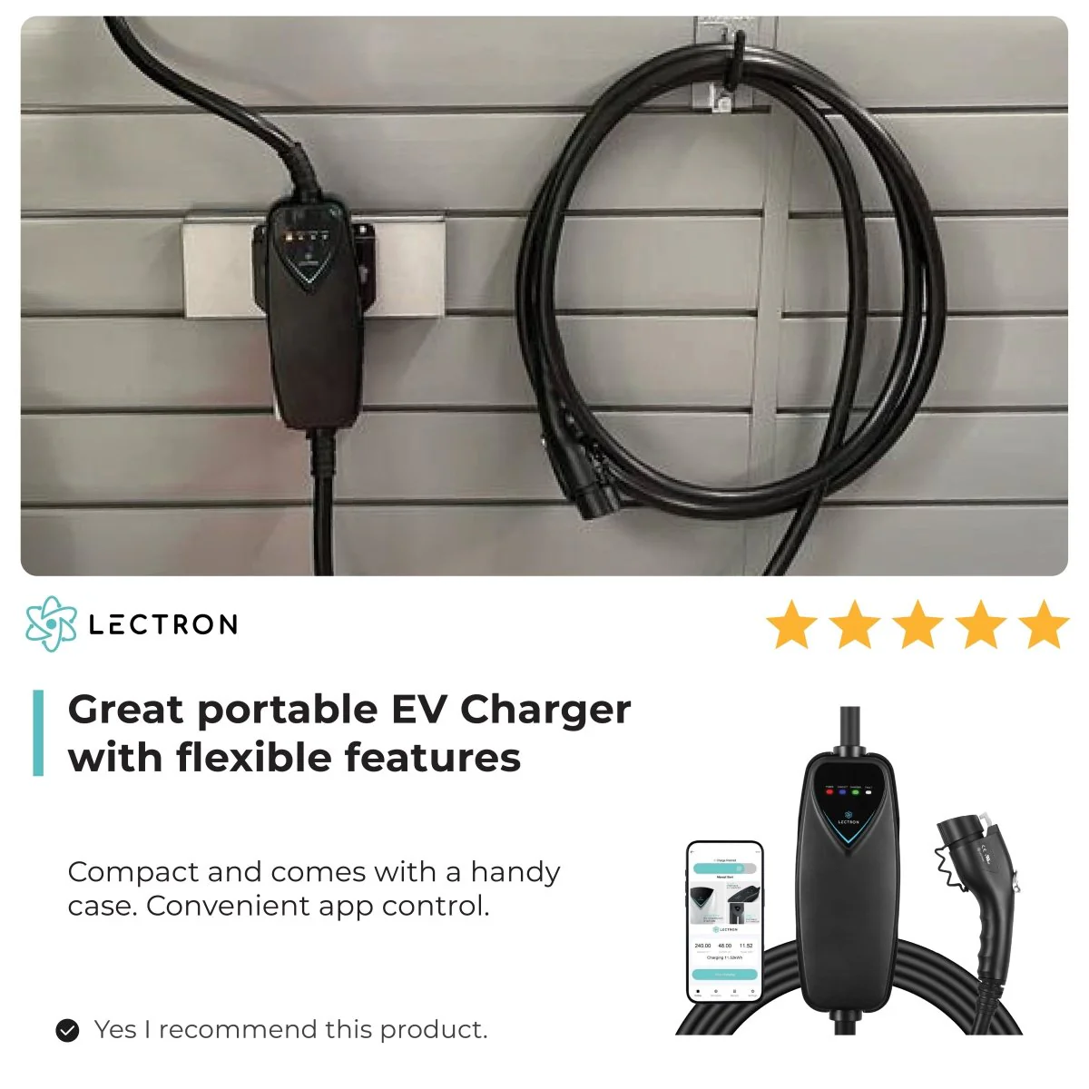 Lectron Portable Level 2 J1772 EV Charger | 240V | 40 Amp | NEMA 14-50 - Image 13
