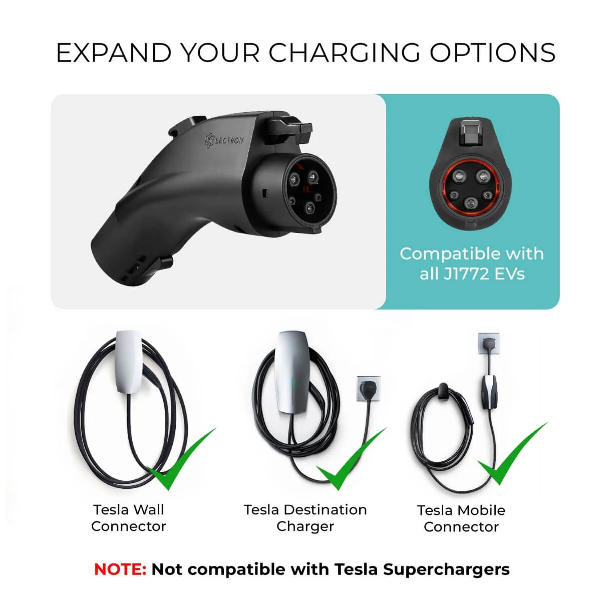 Lectron Portable Level 2 J1772 EV Charger + 48 Amp Tesla to J1772 EV Adapter Bundle| 240V | 40 Amp | NEMA 14-50 | 16 ft Cord - Image 10