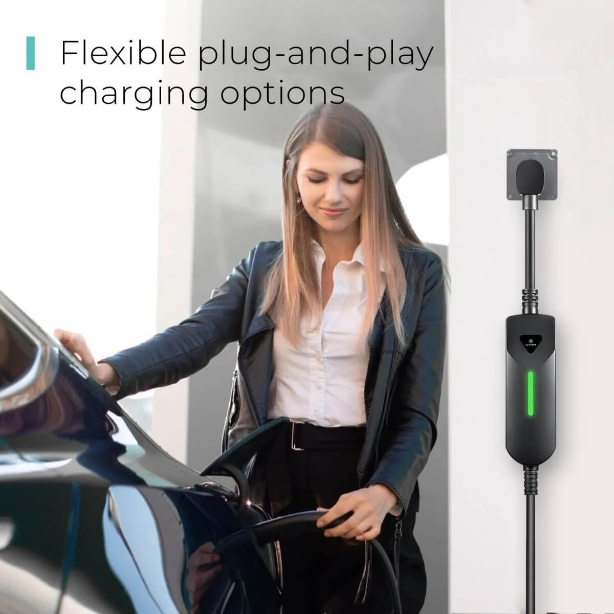 Lectron Portable Level 1 & 2 Tesla NACS EV Charger | 120V & 240V | 12 & 40 Amp | NEMA 5-15 & 14-50 - Image 5