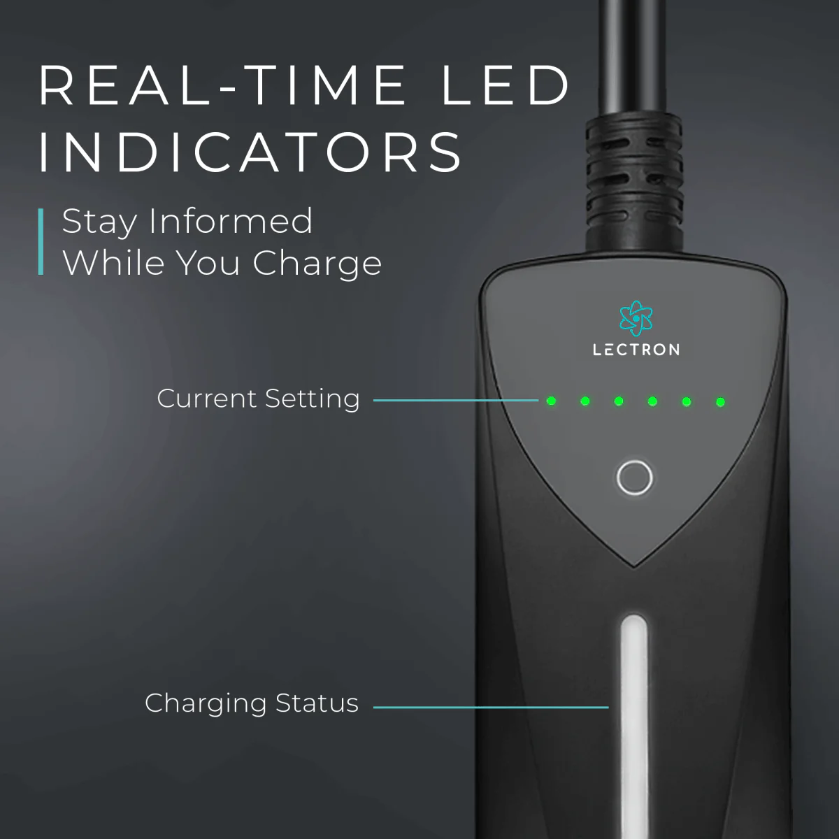 Lectron Portable Level 1 & 2 Tesla NACS EV Charger | 120V & 240V | Adjustable Current 8-40A | NEMA 5-15 & 14-50 - Image 4