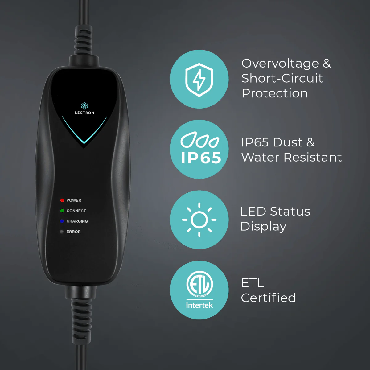 Lectron Portable Level 1 Tesla EV Charger + 80 Amp J1772 to Tesla Adapter Bundle | 120V | 15 Amp | NEMA 5-15 - Image 5