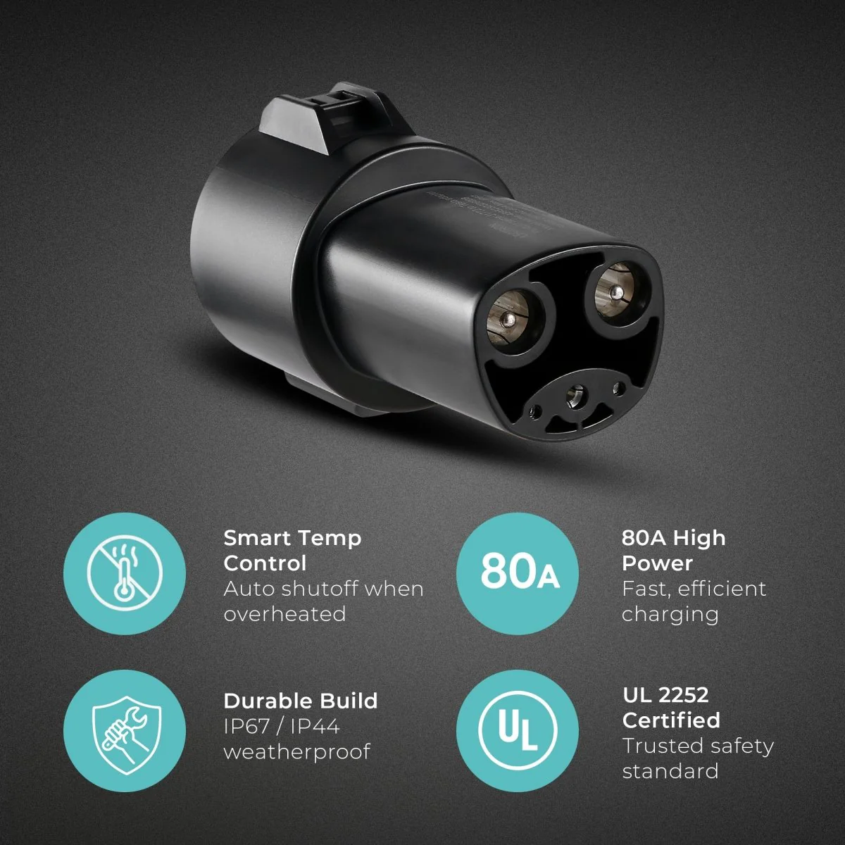 Lectron J1772 to Tesla (NACS) EV Adapter | 240V | 80 Amp | UL 2252 Certified - Image 4