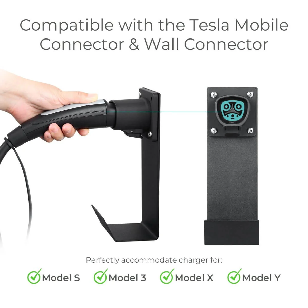 Lectron Tesla Cybertruck Accessories Kit - NACS EV Charger Nozzle Holster Dock & J-Hook + Cabin Air Filter Replacement - Image 7