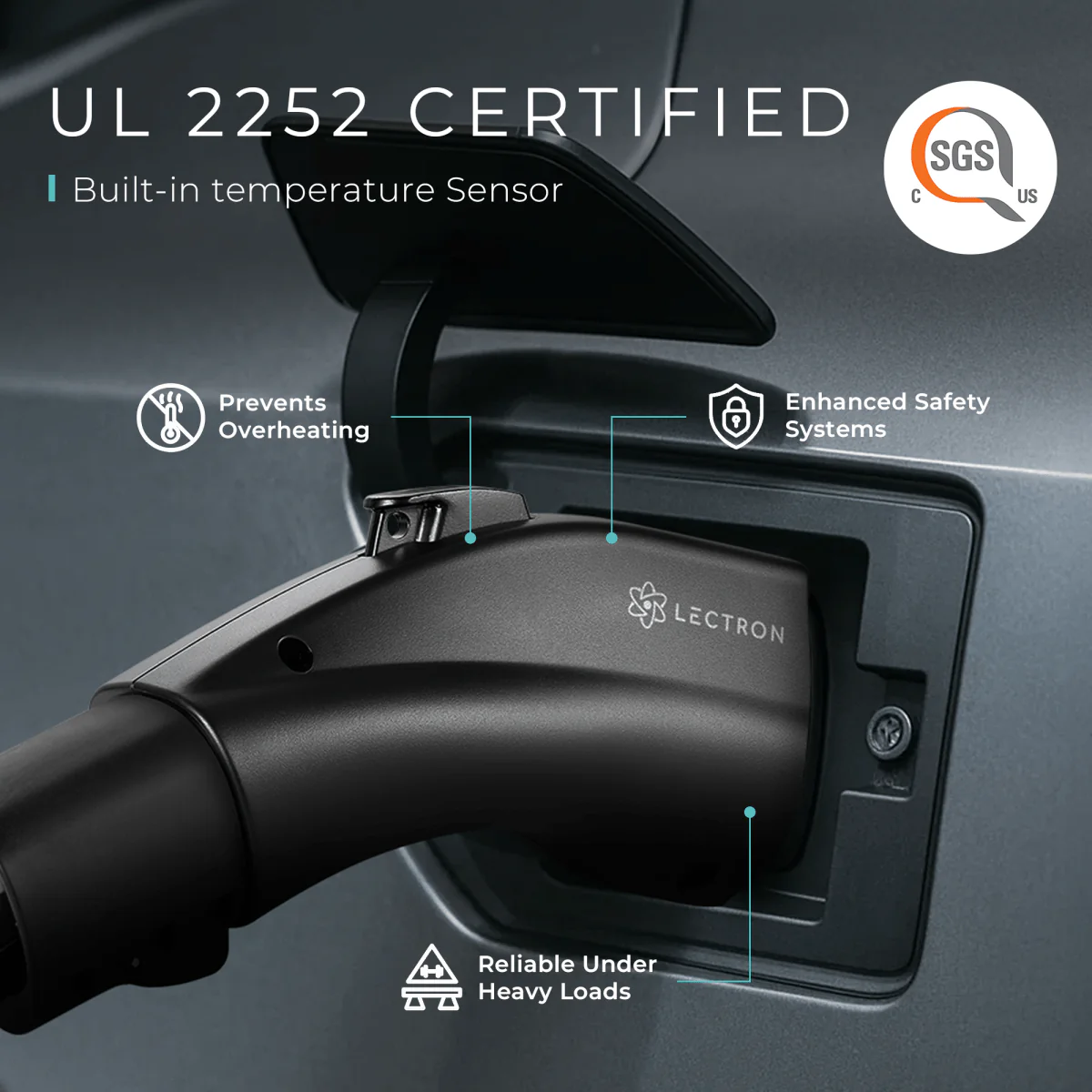 Lectron Tesla (NACS) to J1772 EV Adapter | 240V | 80 Amp | UL 2252 Certified - Image 3