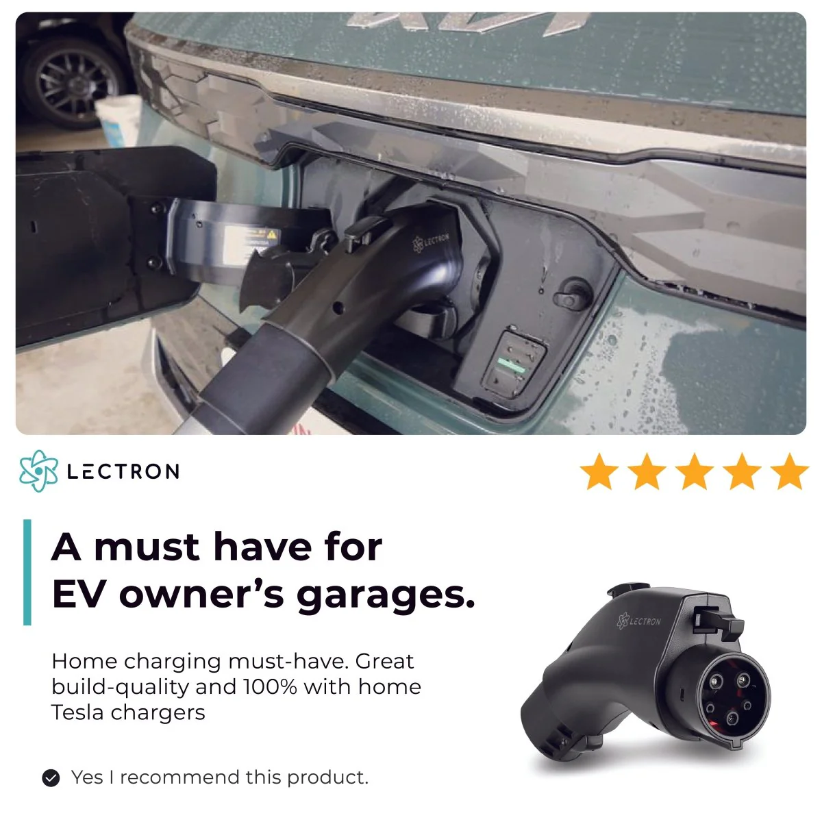 Lectron Tesla (NACS) to J1772 EV Adapter | 240V | 80 Amp | UL 2252 Certified - Image 8