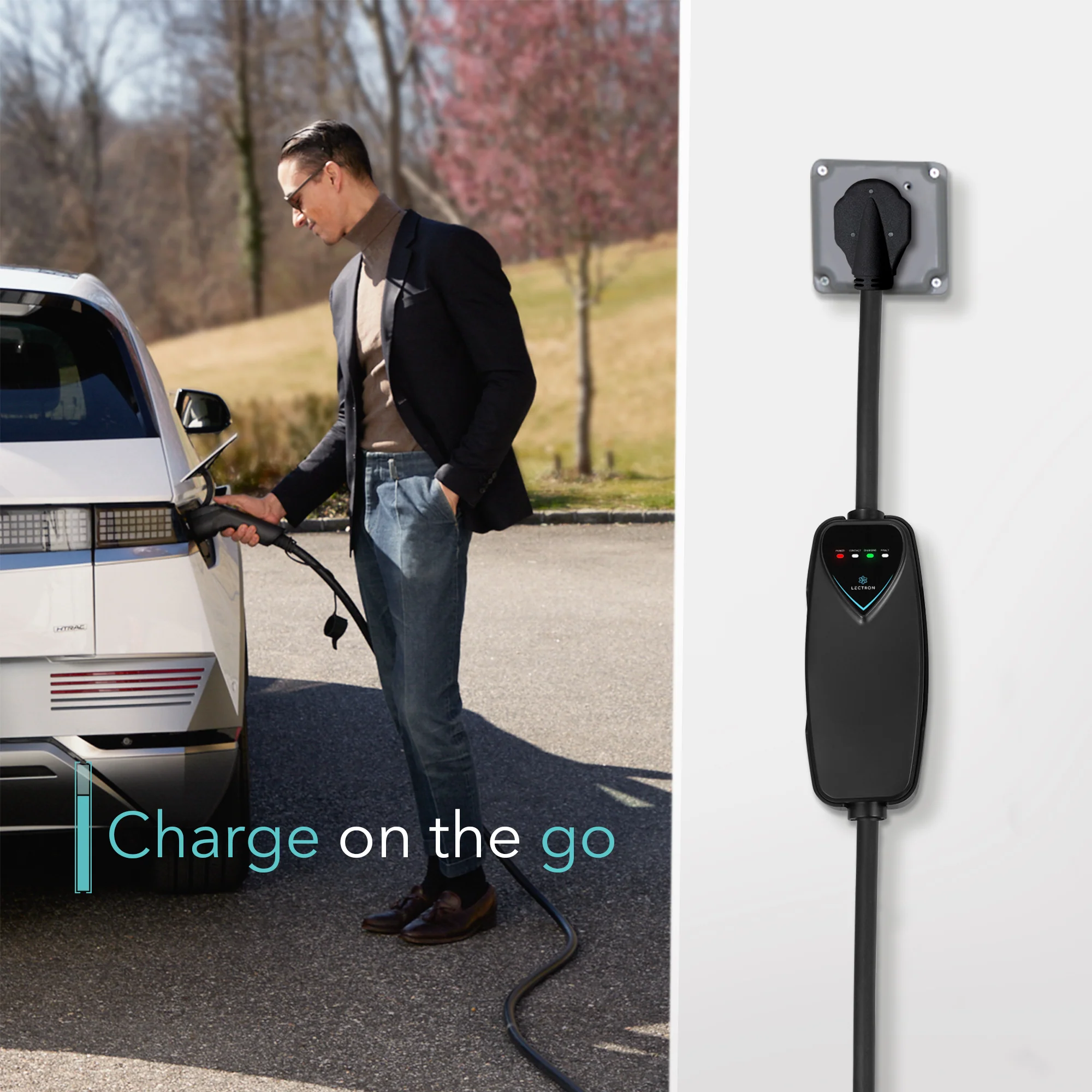 Lectron Tesla to J1772 EV Adapter (80A) + Level 2 J1772 Charger (WiFi Version) | 240V | 40 Amp | NEMA 14-50 Bundle - Image 8